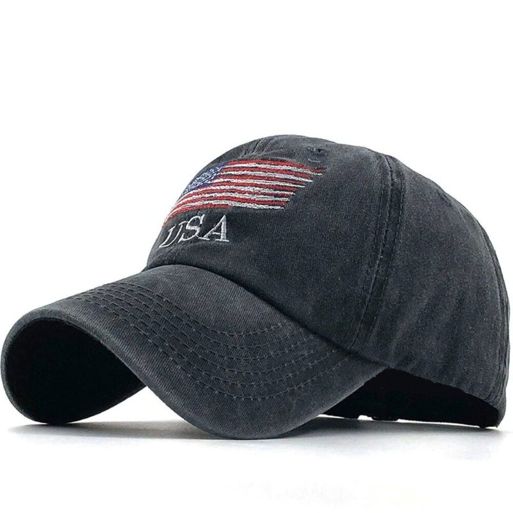 USA Flag Baseball Cap Adjustable Dad‎ Hat Patriotic Embroidered, Great Gift